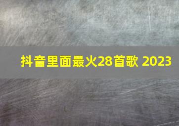 抖音里面最火28首歌 2023